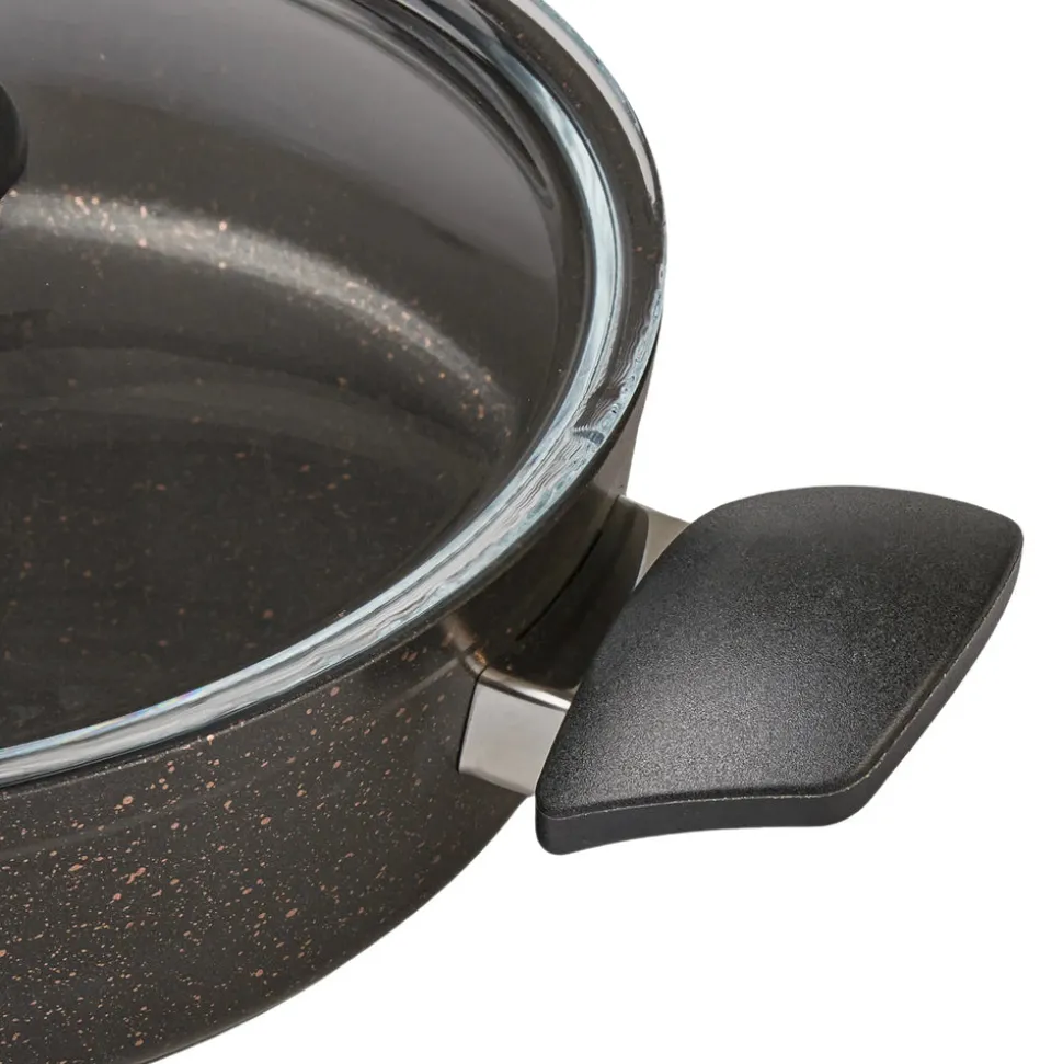 Karaca Blackgold Biogranite 7-Piece Non-Stick Induction Cookware Set, Black Gold