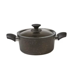 Karaca Blackgold Biogranite 7-Piece Non-Stick Induction Cookware Set, Black Gold