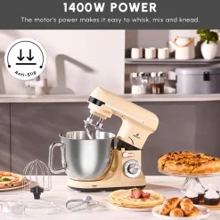 Karaca Blendburst Stand Mixer, 5.7L, 1400W, Iconic Beige
