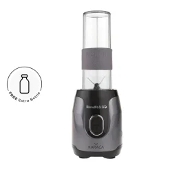 Karaca Blendfit Go Personal Smoothie Blender, 2x 600ml Bottle, 550W, Anthracite