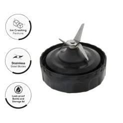 Karaca Blendfit Go Personal Smoothie Blender, 2x 600ml Bottle, 550W, Anthracite