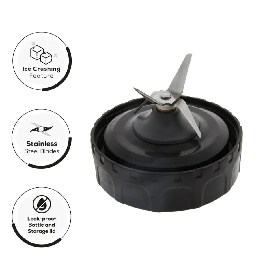 Karaca Blendfit Go Personal Smoothie Blender, 2x 600ml Bottle, 550W, Anthracite