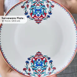 Karaca Bone China Nakkaş 26-Piece Serveware Set for 6 People, Multi