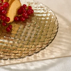 Karaca Braid Lustrous Glass Side Plate, 21cm, Luster