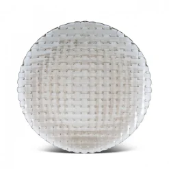 Karaca Braid Lustrous Glass Side Plate, 21cm, Luster