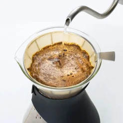 Karaca Brewy Glass Coffee Dripper, 700ml, Black Transparent