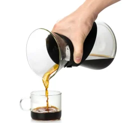 Karaca Brewy Glass Coffee Dripper, 700ml, Black Transparent