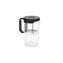 Karaca Brewy Glass Tea French Press, 500ml, Black Transparent