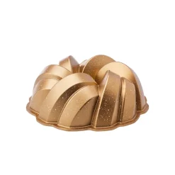 Karaca Cake Pro Aluminium Cast Decorative Bundt Cake Tin, 26cm, Gold