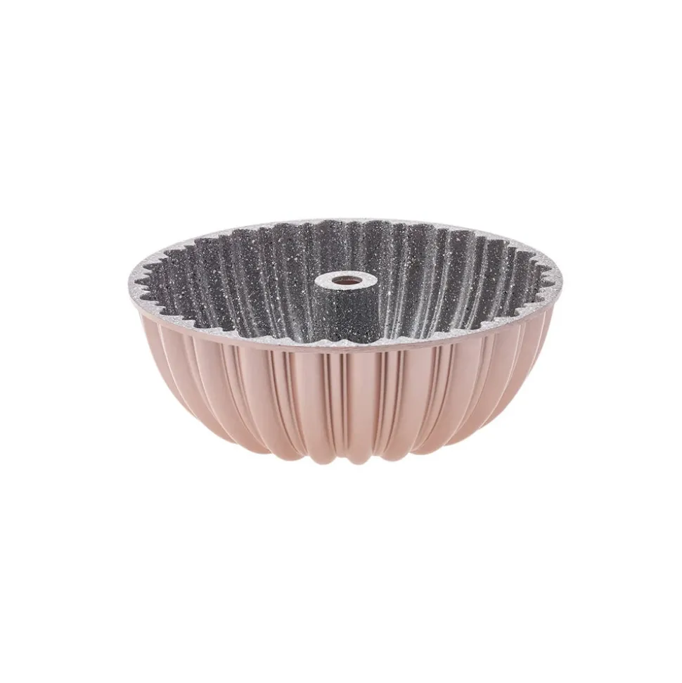 Karaca Cake Pro Aluminium Cast Decorative Bundt Cake Tin, 25.5cm, Rose Gold