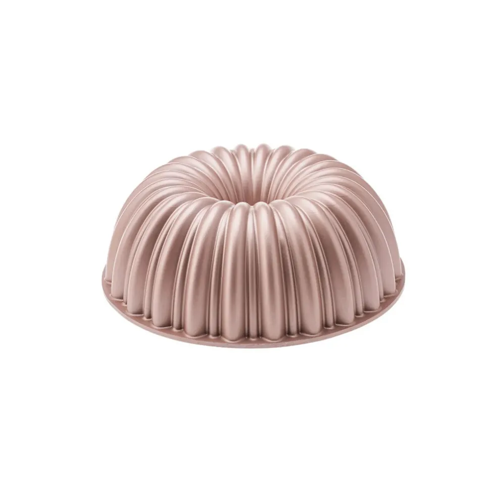 Karaca Cake Pro Aluminium Cast Decorative Bundt Cake Tin, 25.5cm, Rose Gold
