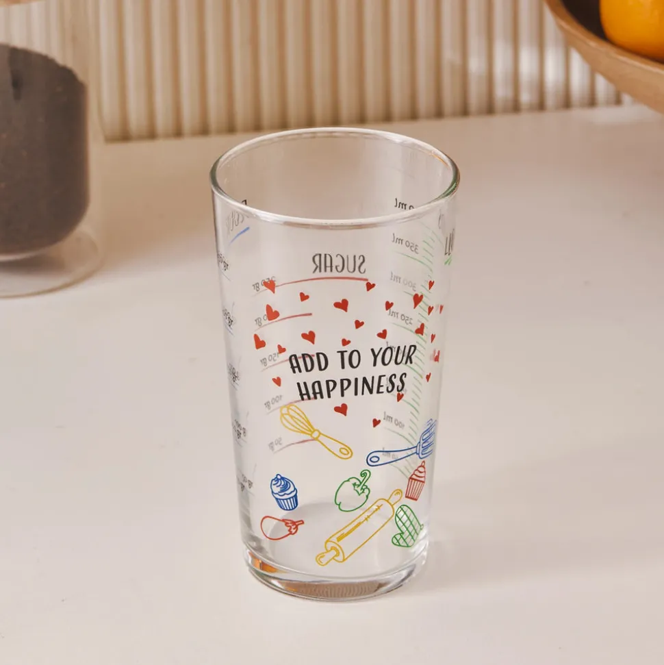 Karaca Carme Measuring Glass, 550ml, Red
