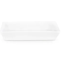 Karaca Carmen Trend Porcelain Serving Platter, 18cmx10cm, White