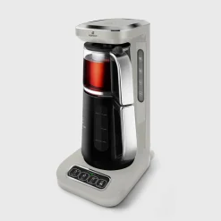 Karaca Caysever Robotea Pro 4 in 1 Talking Automatic Tea Maker Kettle and Filter Coffee Maker, 2500W, Starlight