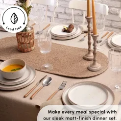 Karaca Chicago Dot 18-Piece Stoneware Dinner Set for 6 People, Multi