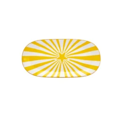 Karaca Circus Porcelain Serving Platter, 20cm, White Yellow Gold
