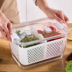 Karaca Citrus Vegetable / Fruit Storage Container, M, White