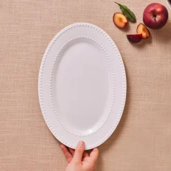 Karaca Cody New Generation Bone Serving Platter, 35cm, White