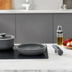 Karaca Comfort 6-Piece Induction Non-Stick Detachable Cookware Set, Black