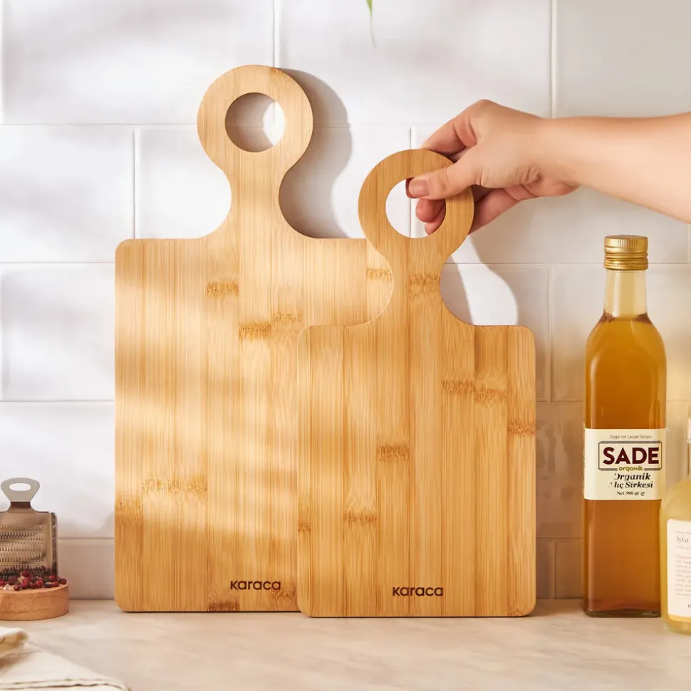 Karaca Dara 2 Piece Bamboo Chopping Board, Wood