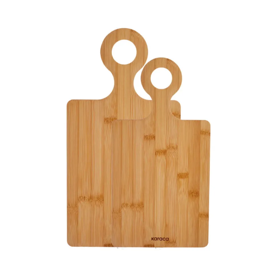 Karaca Dara 2 Piece Bamboo Chopping Board, Wood