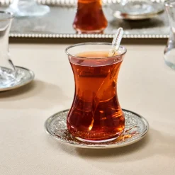 Karaca Deniz 19-Piece Turkish Tea Set for 6 People, 130ml, Multi