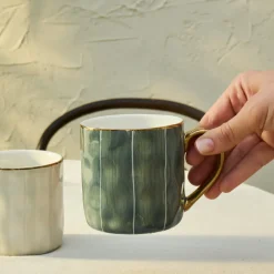 Karaca Diego 2 Piece Stoneware Mug Set, 350ml, Multicolour