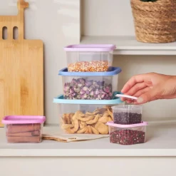 Karaca Dora Purple 6 Piece Storage Container Set, Multi