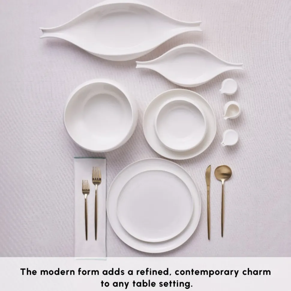 Karaca Earth Collection Clay 55-Piece Porcelain Dinner Set for 12 People, White