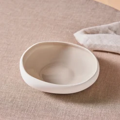 Karaca Earth Collection New Cupid Salad Bowl, 23cm, Beige White