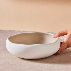 Karaca Earth Collection New Cupid Pasta Bowl, 21cm, Beige White