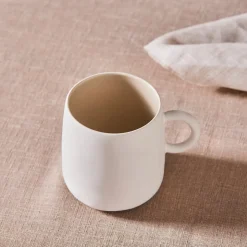 Karaca Earth Collection New Cupid Reactive Glaze Mug, 400ml, Beige White
