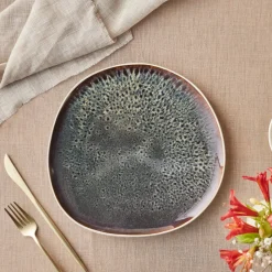 Karaca Earth Collection New Galactic Reactive Glaze Dinner Plate, 27cm, White