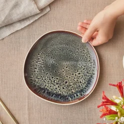 Karaca Earth Collection New Galactic Reactive Glaze Dessert/Side Plate, 22cm, White