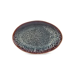 Karaca Earth Collection New Galactic Reactive Glaze Serving Platter, 30cm, White