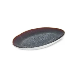 Karaca Earth Collection New Galactic Reactive Glaze Serving Platter, 24cm, White