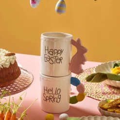 Karaca Easter 25 Dolomite Hello Spring Mug, 540ml, Multi