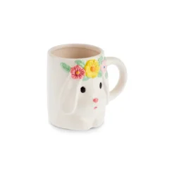 Karaca Easter 25 Dolomite Mrs Bunny Mug, 510ml, White Yellow