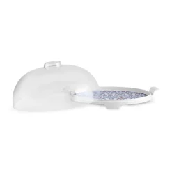 Karaca Ebru Cake Dome with Stand, 35cm, Multi