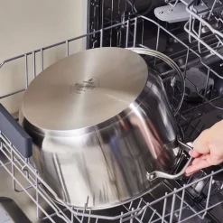 Karaca Elite Stainless Steel Induction Stock Pot & Lid, 30cm, Silver