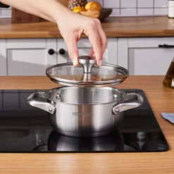 Karaca Elite Stainless Steel Induction Shallow Casserole & Lid 16cm