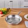 Karaca Elite Stainless Steel Induction Frying Pan, 30cm, Silver