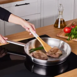 Karaca Elite Stainless Steel Induction Frying Pan, 30cm, Silver