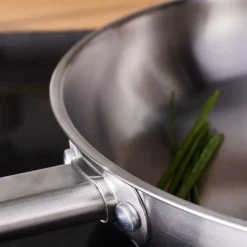 Karaca Elite Stainless Steel Induction Frying Pan, 30cm, Silver