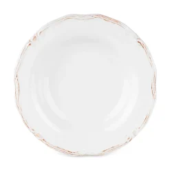 Karaca Elizabeth Ceramic Pasta Bowl, 22cm, Ecru