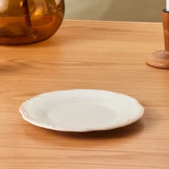 Karaca Elizabeth Ceramic Side Plate, 20cm, Ecru