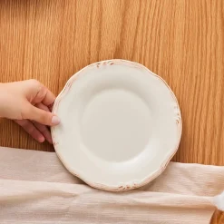 Karaca Elizabeth Ceramic Side Plate, 20cm, Ecru