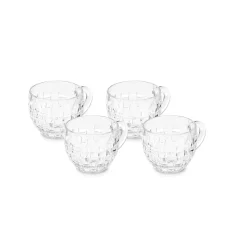 Karaca Emel 4-Piece Glass Tea Cup Set, 180ml, Transparent