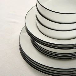 Karaca Emma 30-Piece Porcelain Dinner Set for 6 People, White