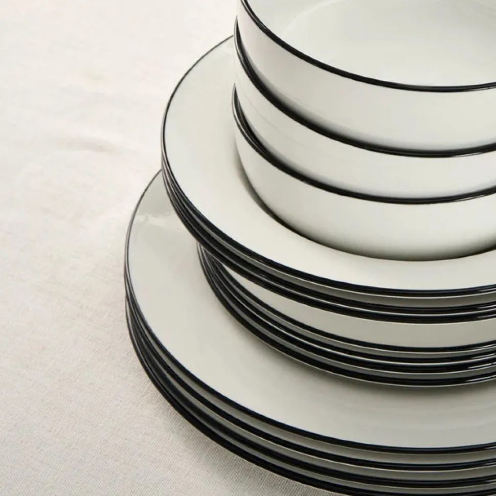 Karaca Emma 30-Piece Porcelain Dinner Set for 6 People, White